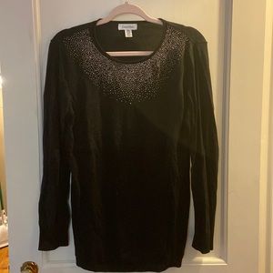 Black scoop neck sweater